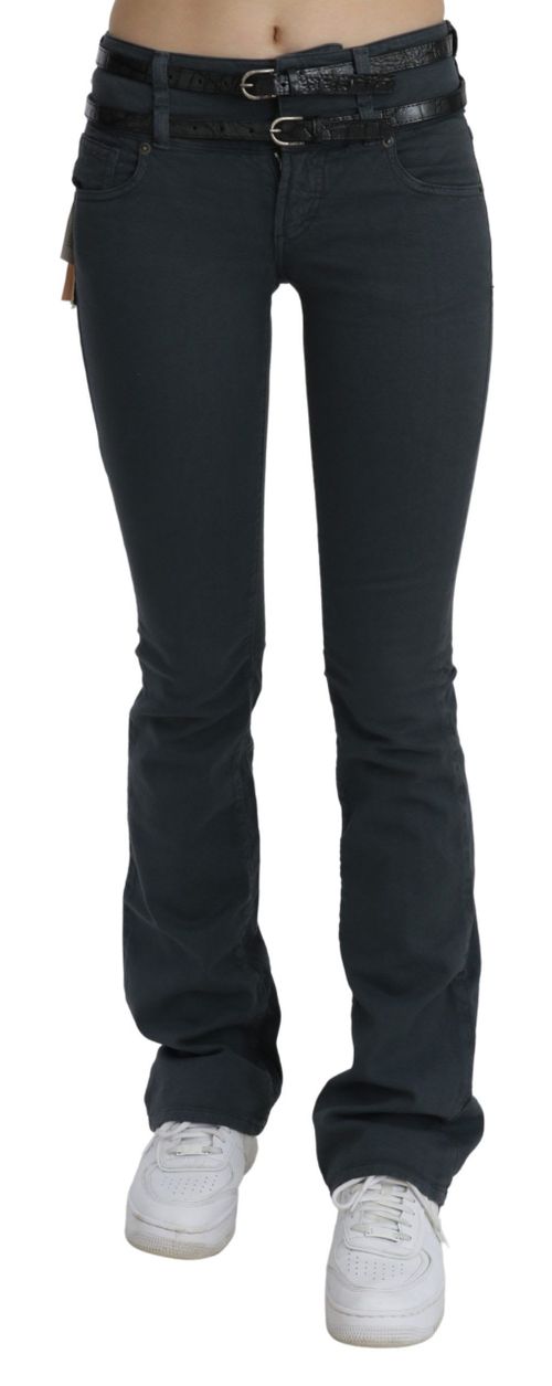 Mid Waist Slim Fla blue Trouser Women's Jeans (Pre-Owned)