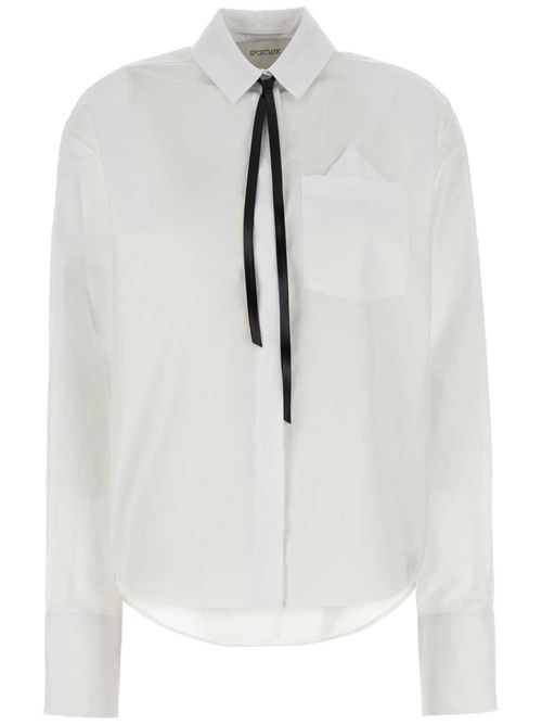 Cotton poplin shirt - White