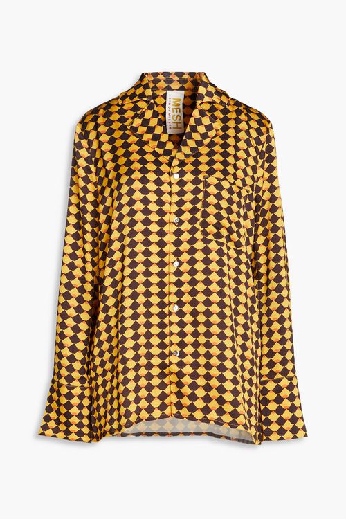 Simon Miller - Printed satin shirt - Yellow - XS