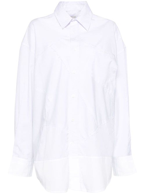 Embroidered-logo shirt - White