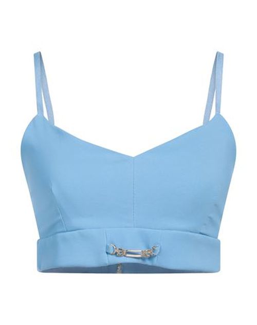 Woman Top Light blue Size S Polyester, Elastane