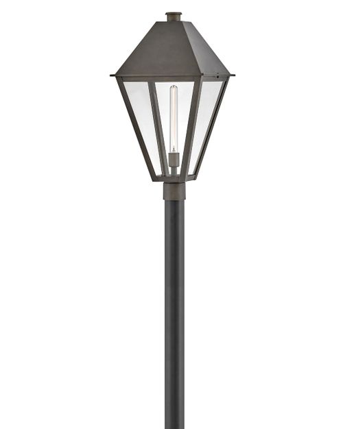 Blackened Brass LED Post Mount from the Endsley Collection
