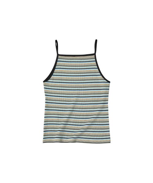 W STRIPE CONTRAST SLEEVELESS