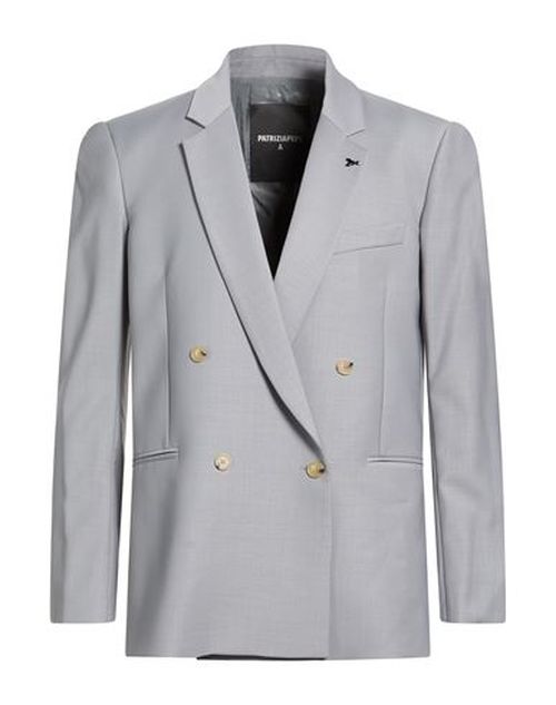 Man Blazer Grey Size 40 Polyester, Virgin Wool, Elastane