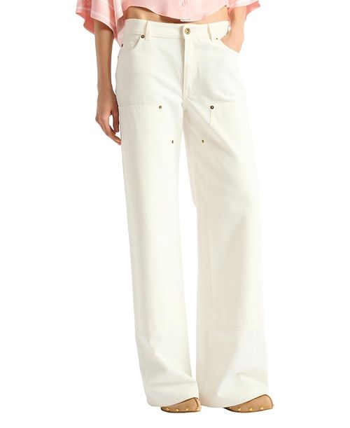 Loose-Fit Denim Jeans in White