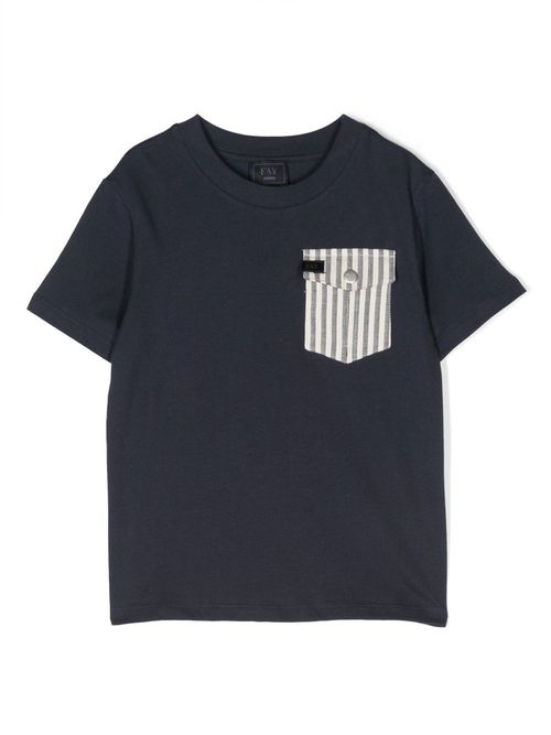 Chest flap pocket T-shirt - Blue