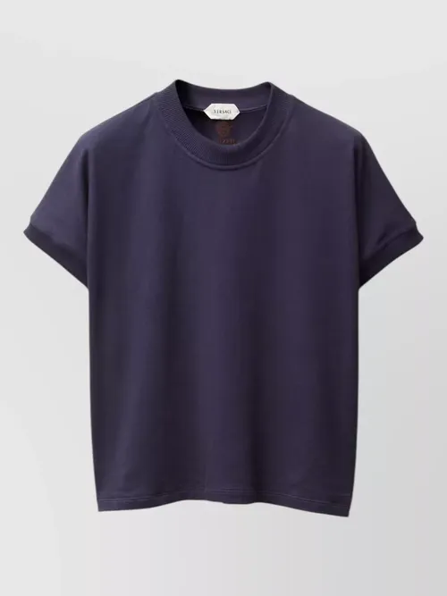Versace - nylon silk blend t shirt ribbed neckline