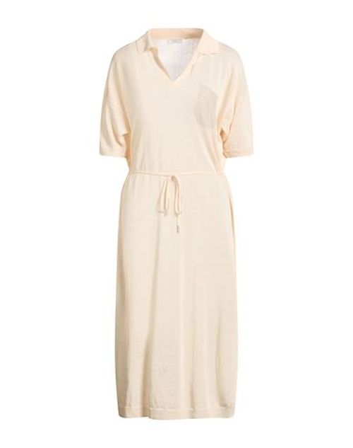 Woman Midi dress Beige Size 6 Linen, Cotton