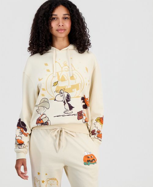 Juniors' Halloween Fleece Hoodie - Wood Ash