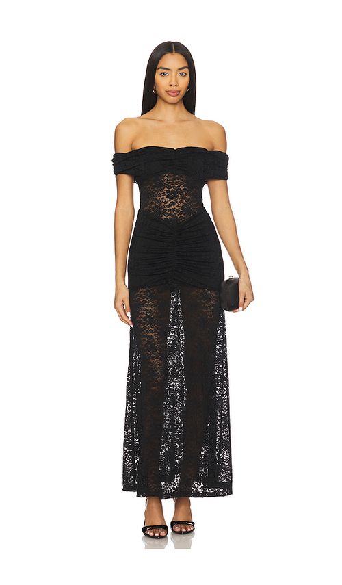 Runaway The Label Vaneya Lace Maxi Dress in Black. XL. Also in L, M