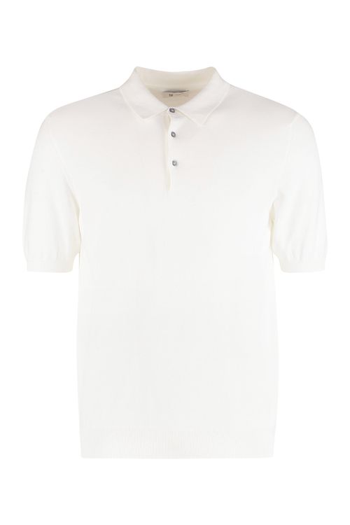Cotton Knit Polo — White