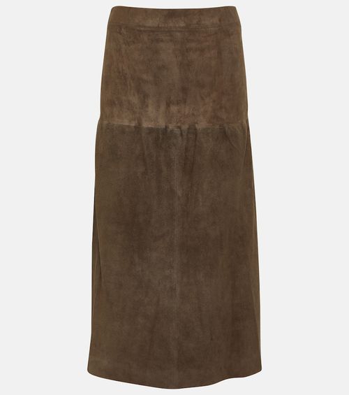 Sacha suede midi skirt