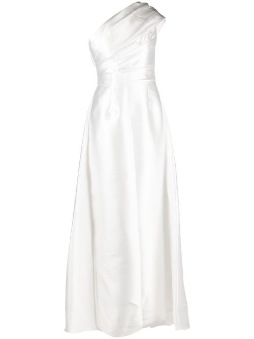 Alba one-shoulder gown - White