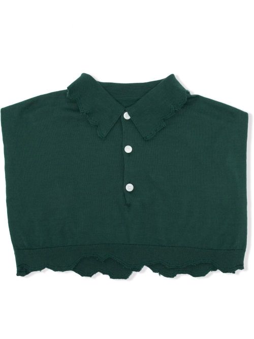 Collared bib scarf - Green