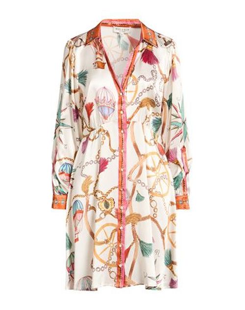 Woman Mini dress Off white Size M Silk