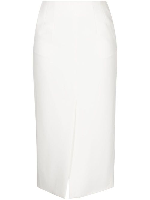 Pencil midi skirt - White