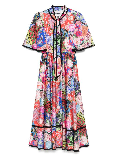 Paisley-print dress - Red