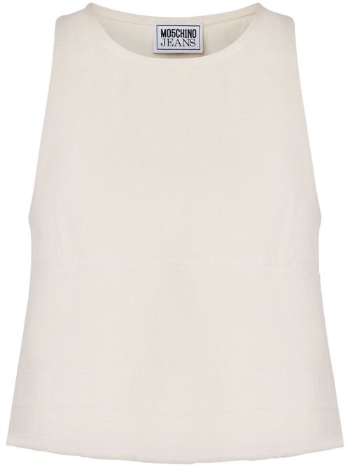 Denim tank top - White