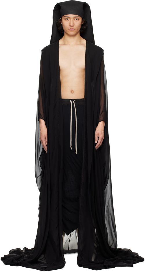 Rick Owens Black Hollywood Allahnah Coat