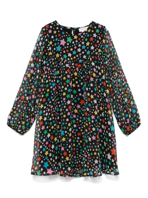 Star-print dress - Black
