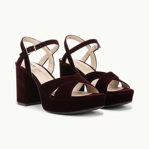 Stride Shoes Alice Dress Sandal Chocolate Plum Velvet