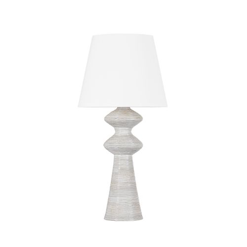 Aged Brass Ceramic Snowbank Table Lamp from the Steinway Collection