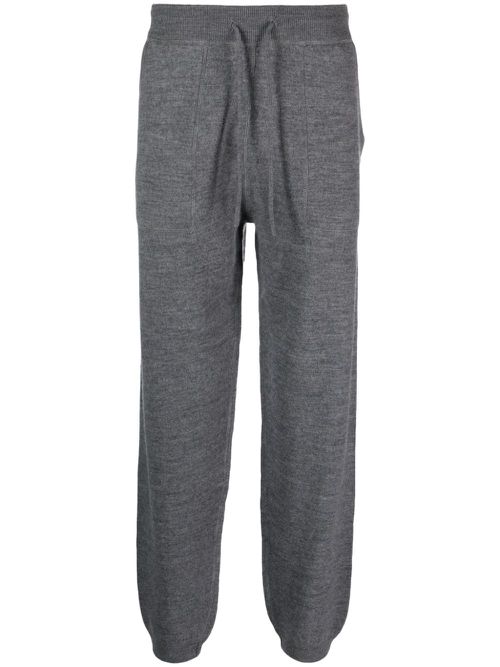 Drawstring wool track pant - Grey