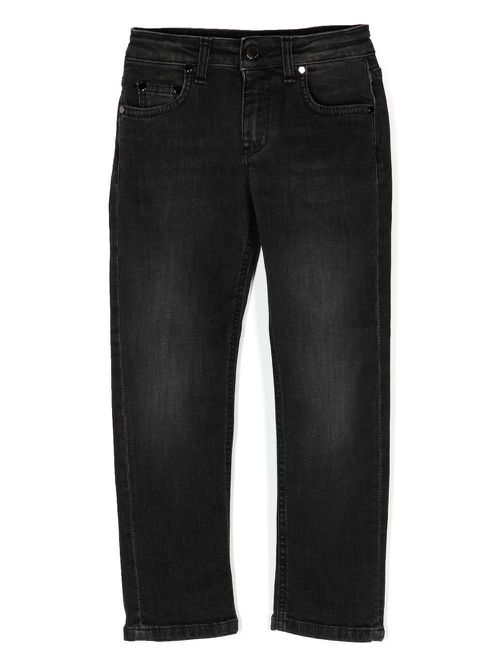 Mid-rise straight jeans - Black