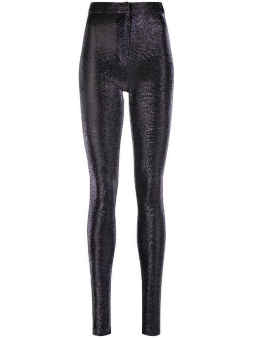 Luminous-finish super-skinny trousers - Blue