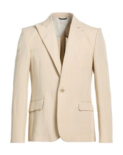 Man Blazer Beige Size 38 Linen, Viscose