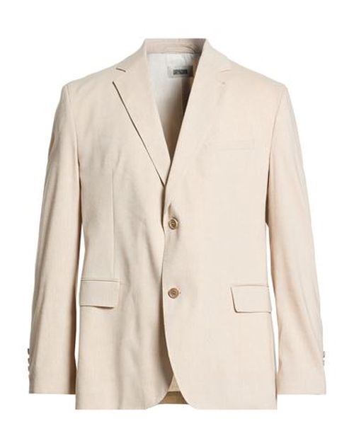 Man Blazer Beige Size 46 Linen, Polyester, Viscose, Elastane