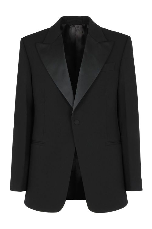 Silk Peaked Lapel Blazer