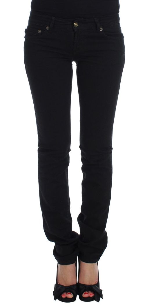 Cotton Stretch Slim Skinny Jeans — Black
