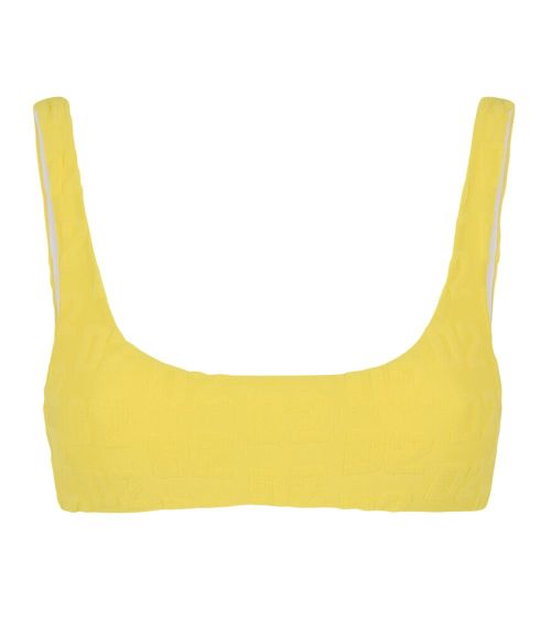 Yellow Logo Bikini Top Swimwear