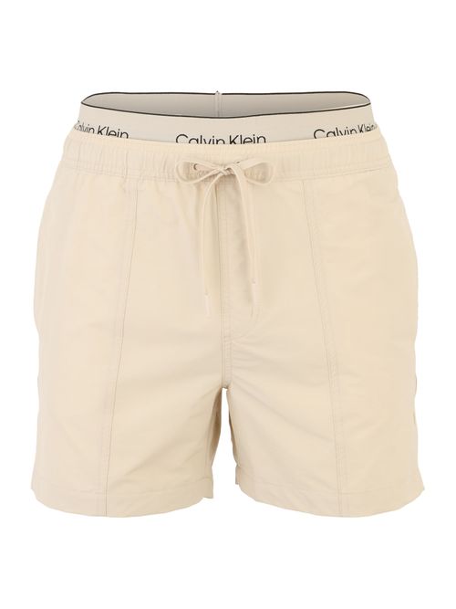 Calvin Klein Swimwear Pantaloncini da bagno camoscio / bianco