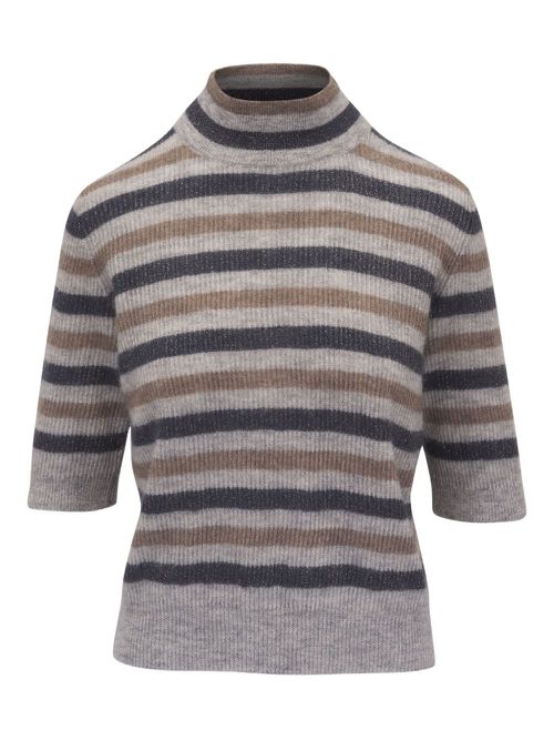 Brunello Cucinelli striped sweater - Grey