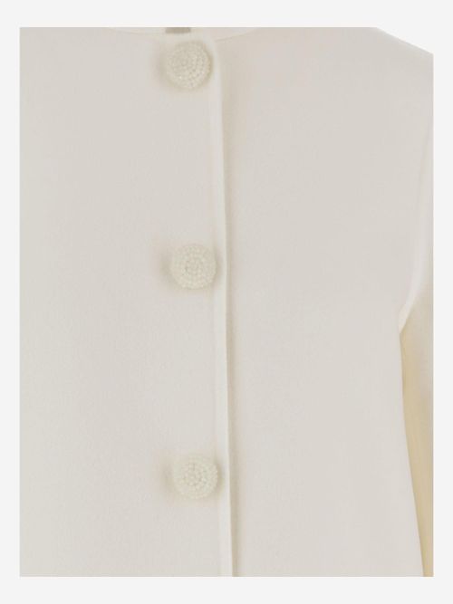 Virgin Wool and Cashmere Coat — White