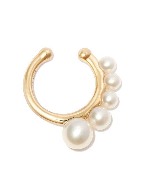 14K Yellow Gold Sea Of Beauty Pearl Single Ear Cuff - Women's - Freshwater Pearl/14kt Yellow Gold