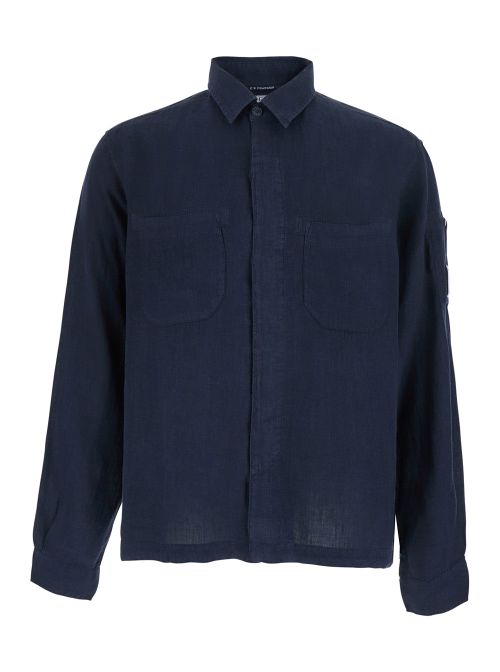 Linen Shirt — Blue