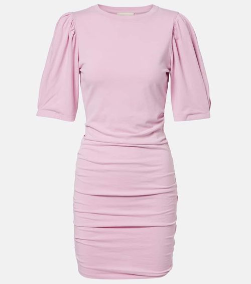 Mylda draped cotton jersey minidress
