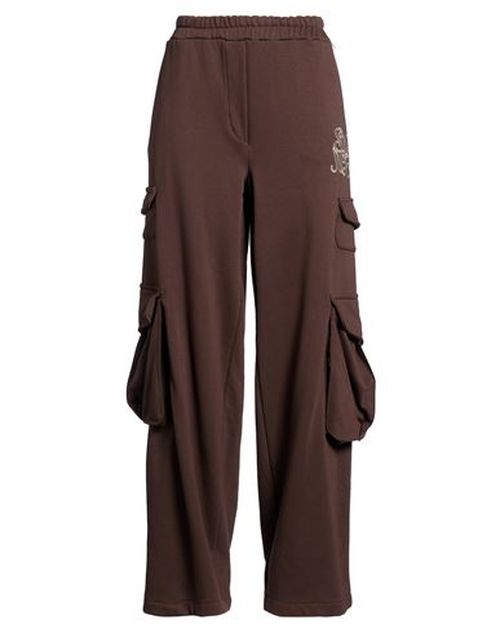 Woman Pants Chocolate brown Size M Cotton