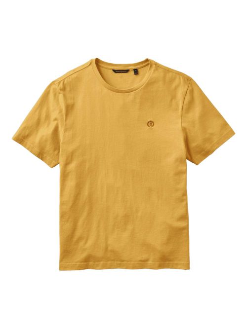 Embroidered-logo T-shirt - Yellow