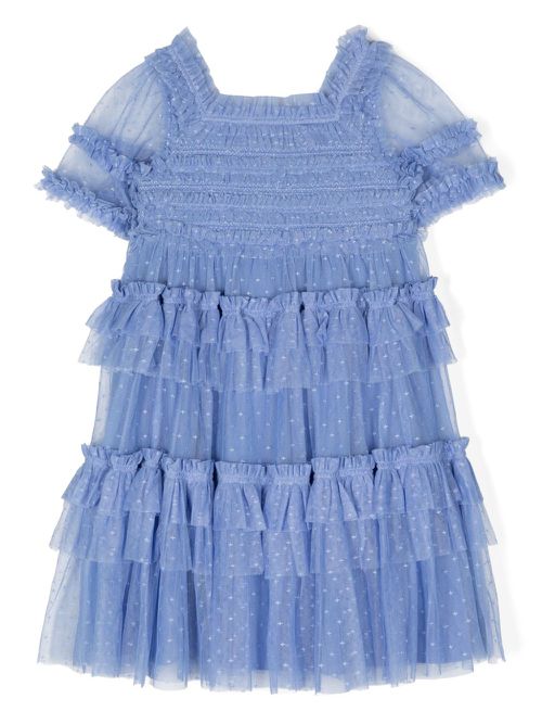 Peaches smocked dress - Blue