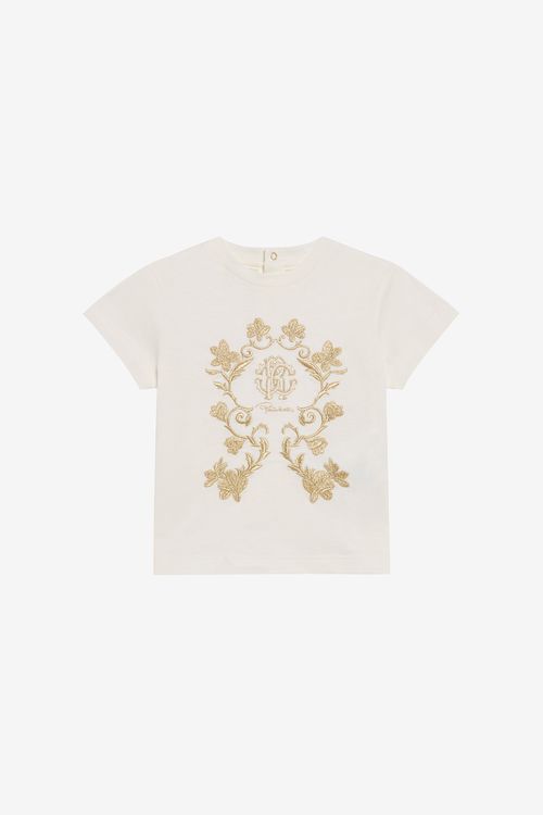 T-shirt With Monogram Rc Embroidery