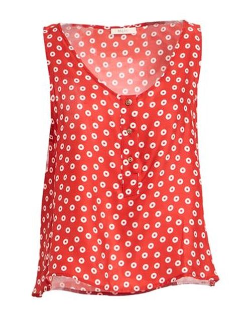 Woman Top Red Size 10 Silk