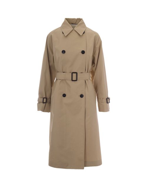 Beige Shirt Collar Trench Coat