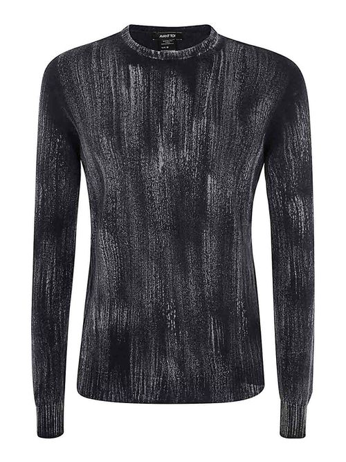 Tonal Effect Round Neck Reversible Pullover