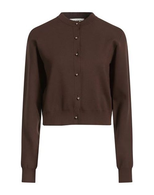 Woman Cardigan Chocolate brown Size M Viscose, Polyester
