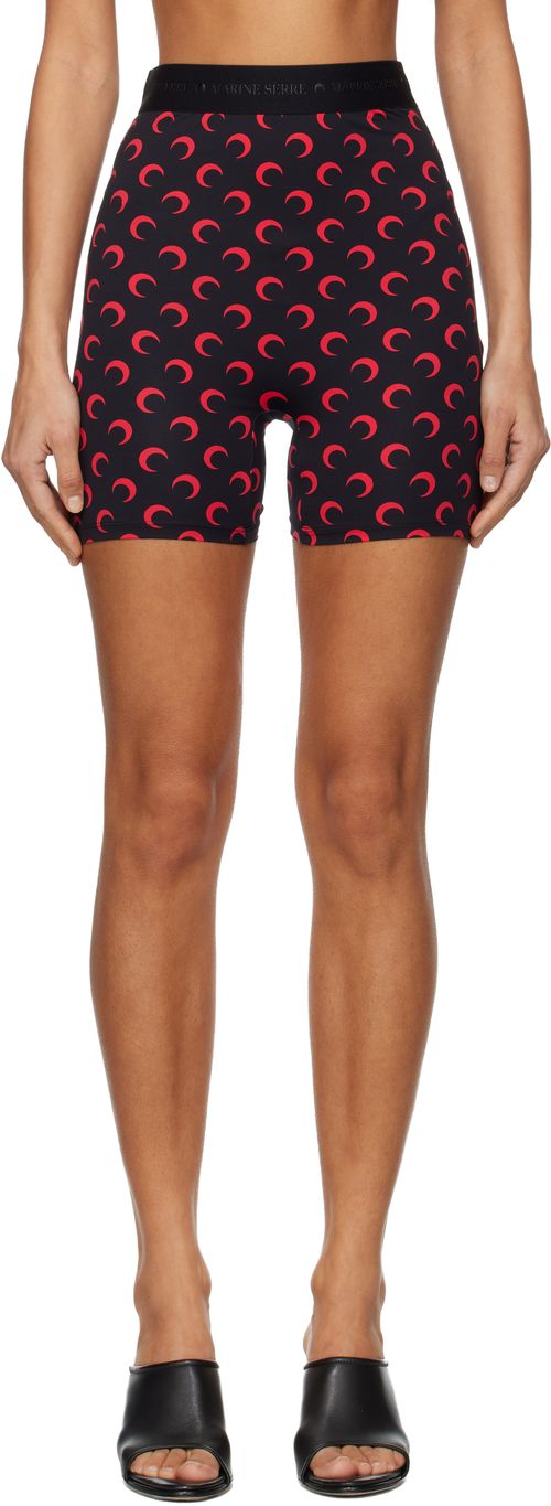 SSENSE Exclusive Black Moon Printed Jersey Biker Shorts