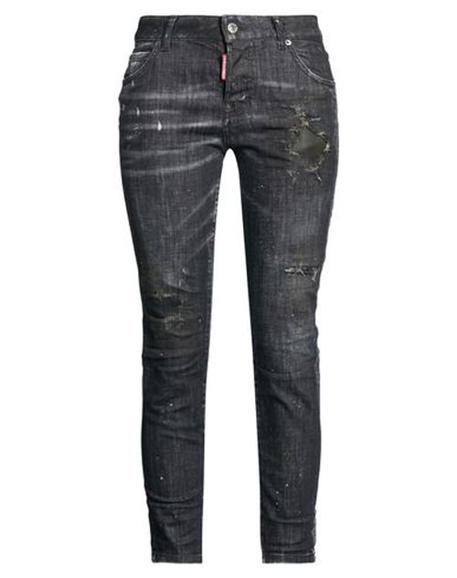 Woman Jeans Black Size 36 Cotton, Elastane